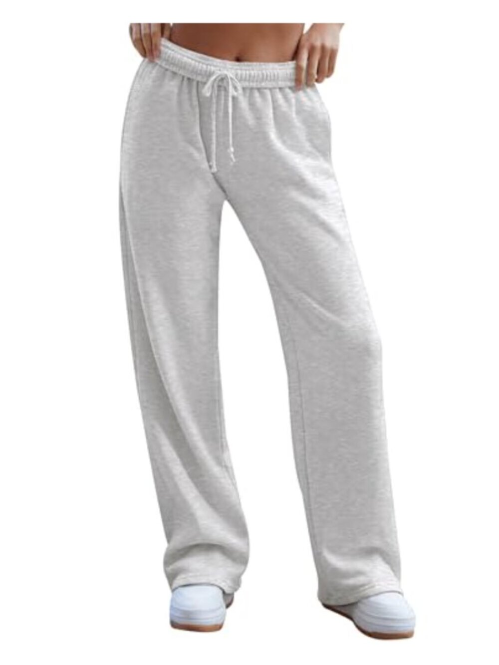 Wide Leg Sweatpants High Waisted Drawstring Casual Jogger Pants with Pockets